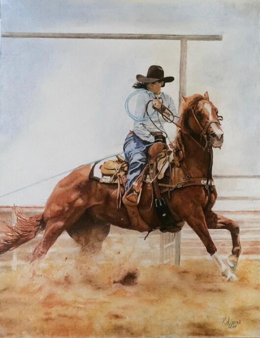 "Wilson Cattle Co" 18x14 pastel pencils