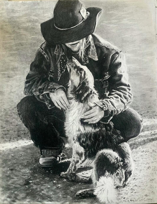 "Best Buds" 14x11 Charcoal