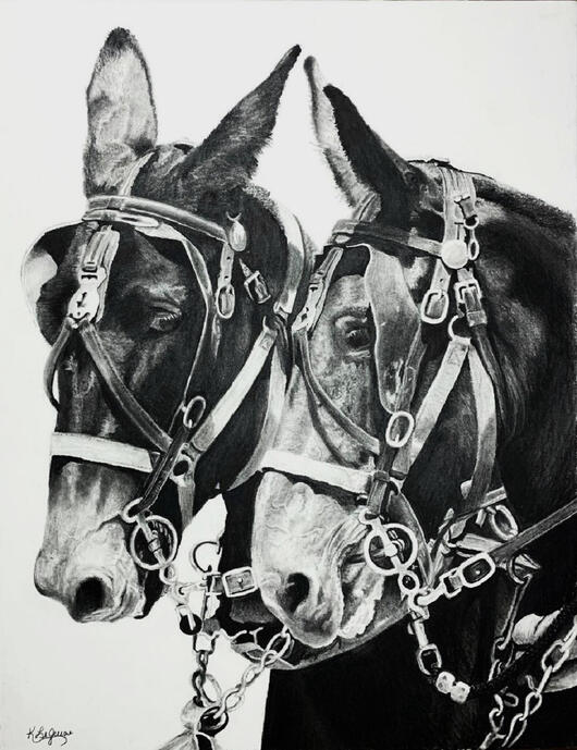 C/O Sister Sara 18x14 Charcoal