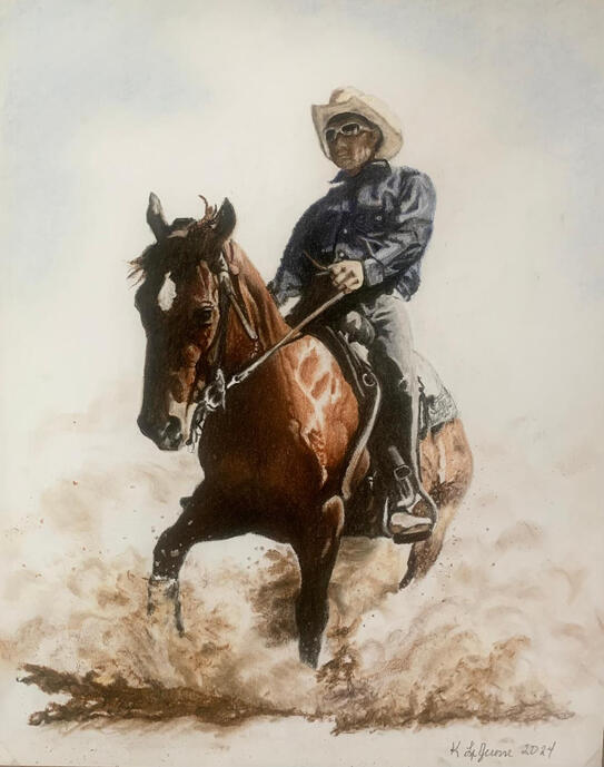 "Whoa!" 14x11 Pastel Pencils